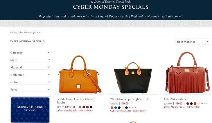 Dooney and Bourke Cyber Monday Deals