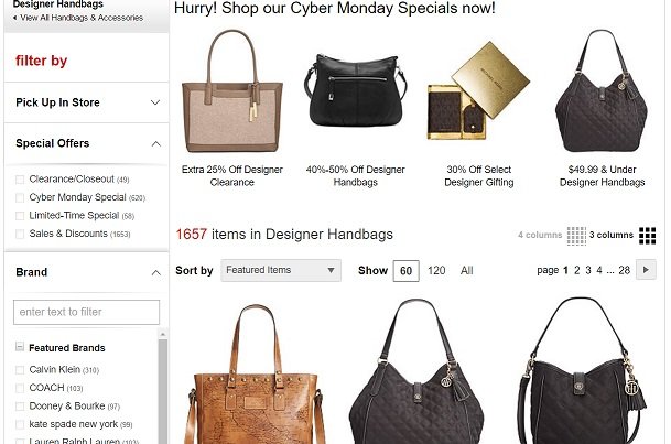 Macys Designer Handbags Cyber Monday