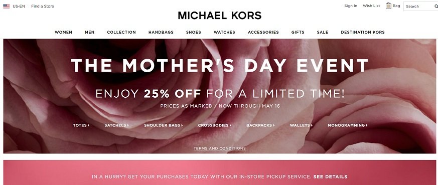 Michael Kors 25 Percent Off