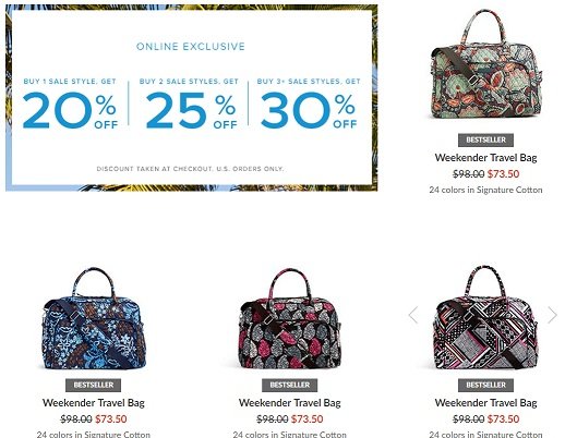 Vera Bradley Additional Off Sale