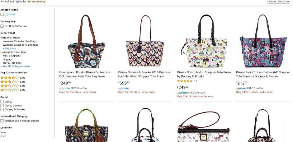 Disney Dooney and Bourke Handbags Amazon