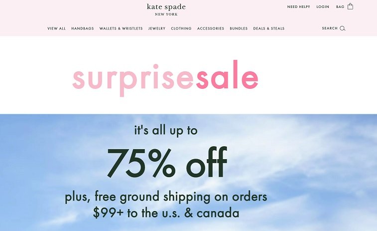 Kate Spade Surprise Sale September 2019